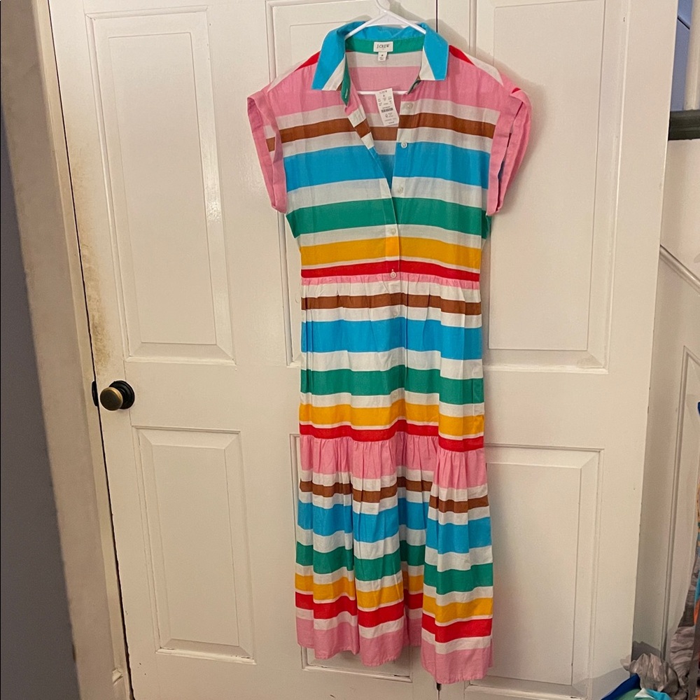 J. Crew Multicolor Striped Dress